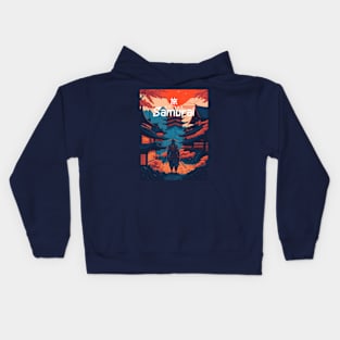 Futuristic Samurai: A Journey Through Time and Tradition Kids Hoodie